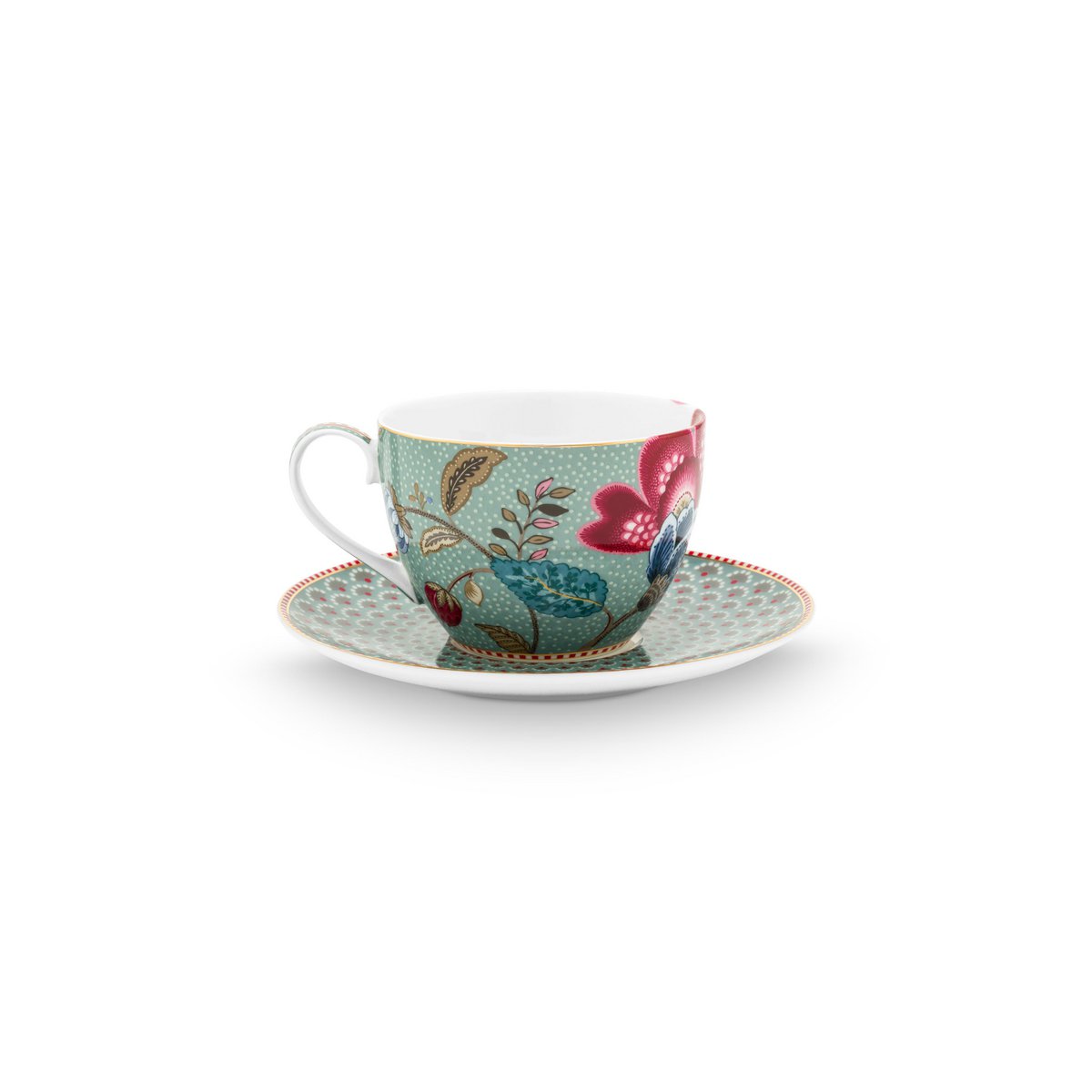 2er Set Cups and Saucers Blooming Tales Fantasy Blue