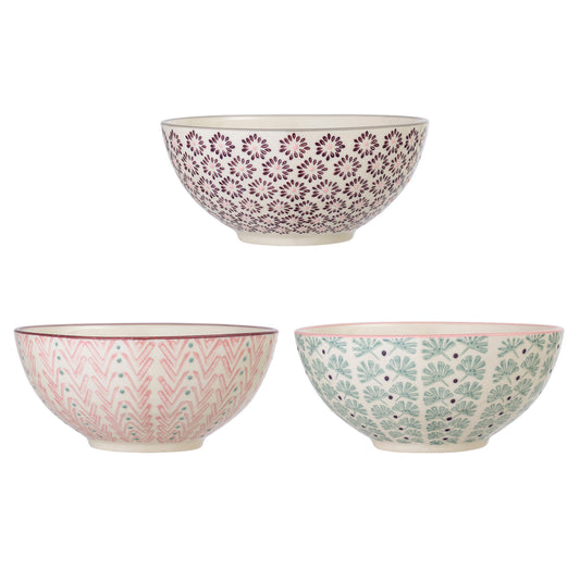 Bloomingville Maya Schale, Bunt, Steingut