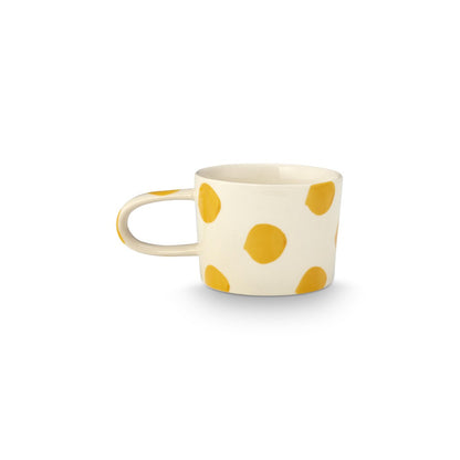 Mug with Ear Dots Yellow 350ml
