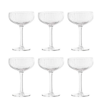 Bloomingville Astrid Champagnerglas, Multipack, Klar, Glas
