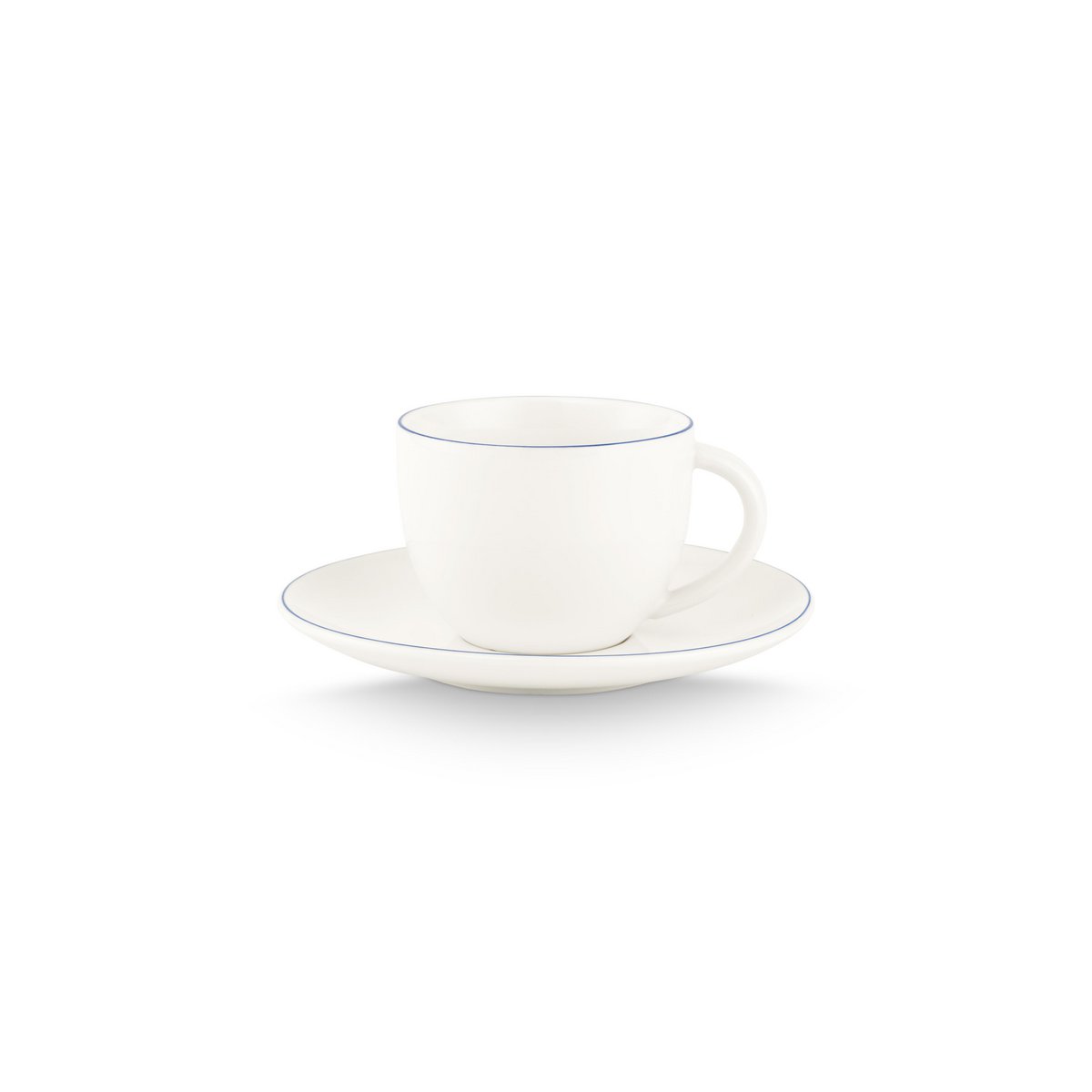 Teetasse mit blauem Rand 250ml