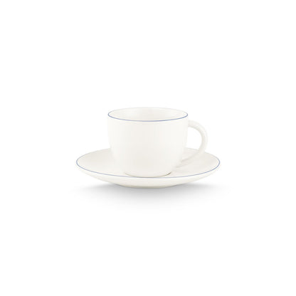 Teetasse mit blauem Rand 250ml