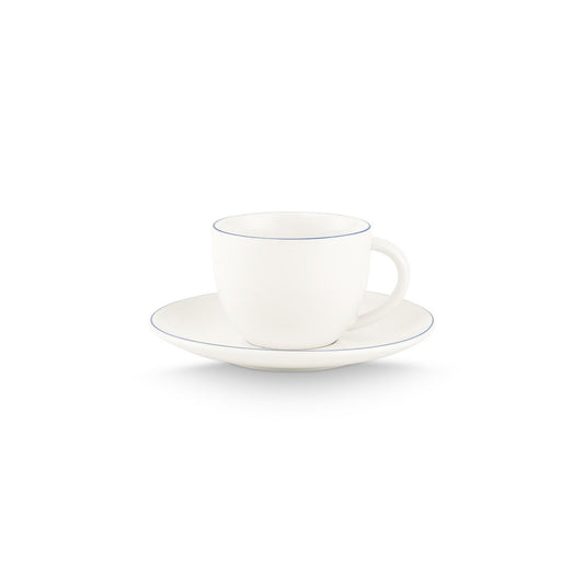 Teetasse mit blauem Rand 250ml