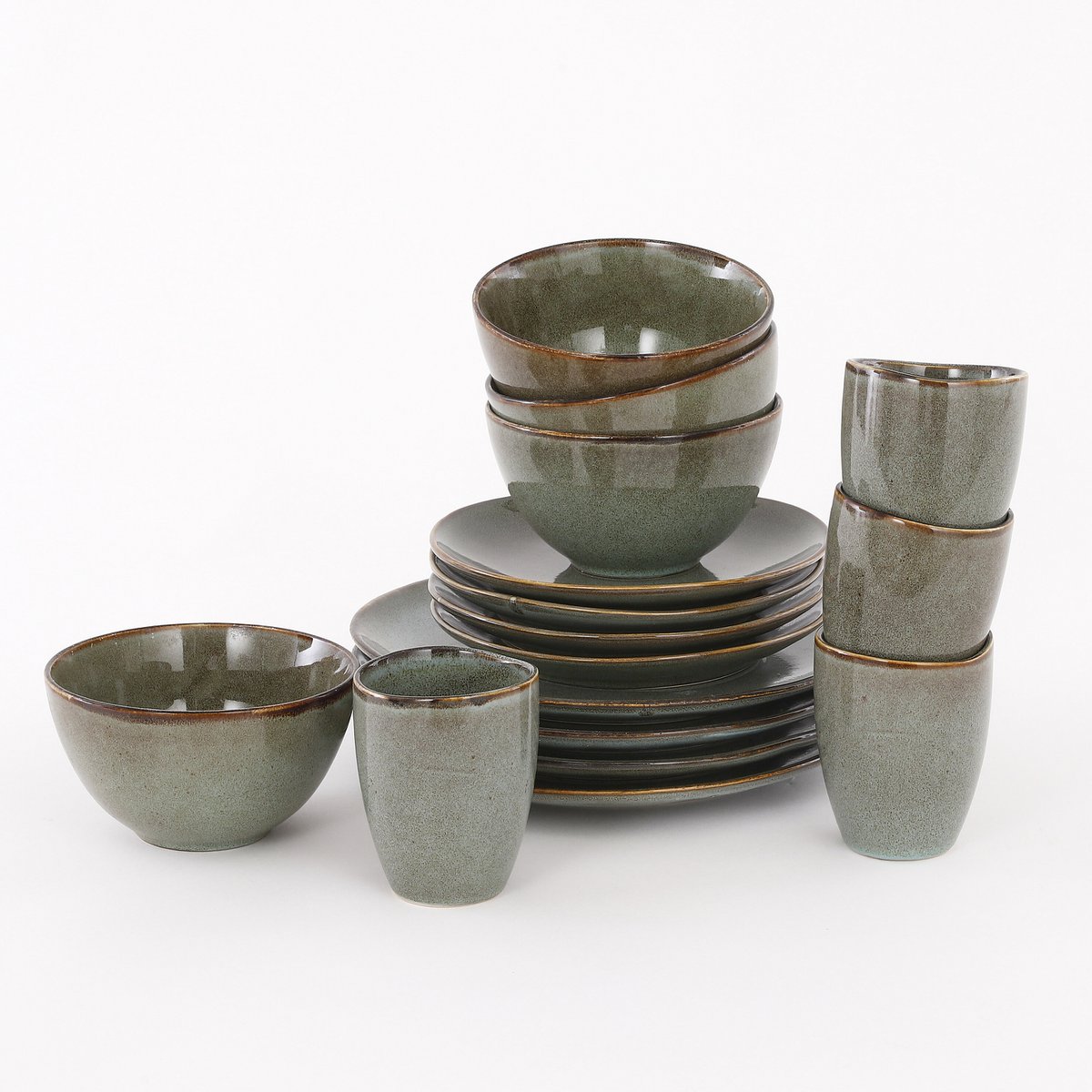 Geschirrset Tabo Green (16-teilig)
