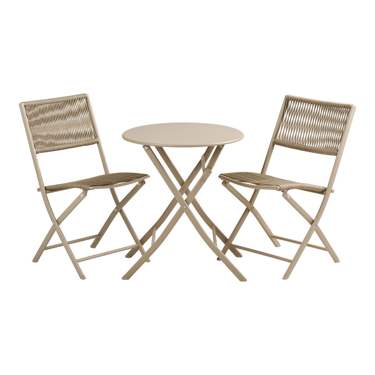 Arcas Bistro-Set, Stühle und Tisch in Taupe