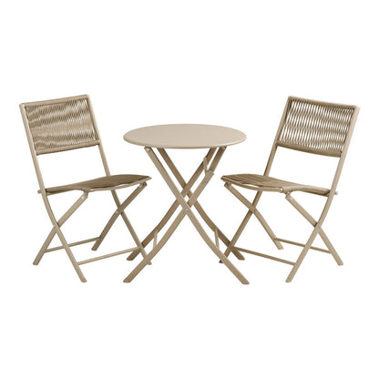 Arcas Bistro-Set, Stühle und Tisch in Taupe