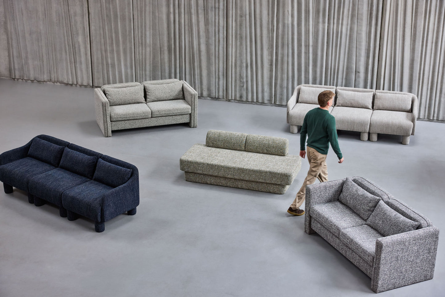 Hübsch Paza Sofa Hellgrün