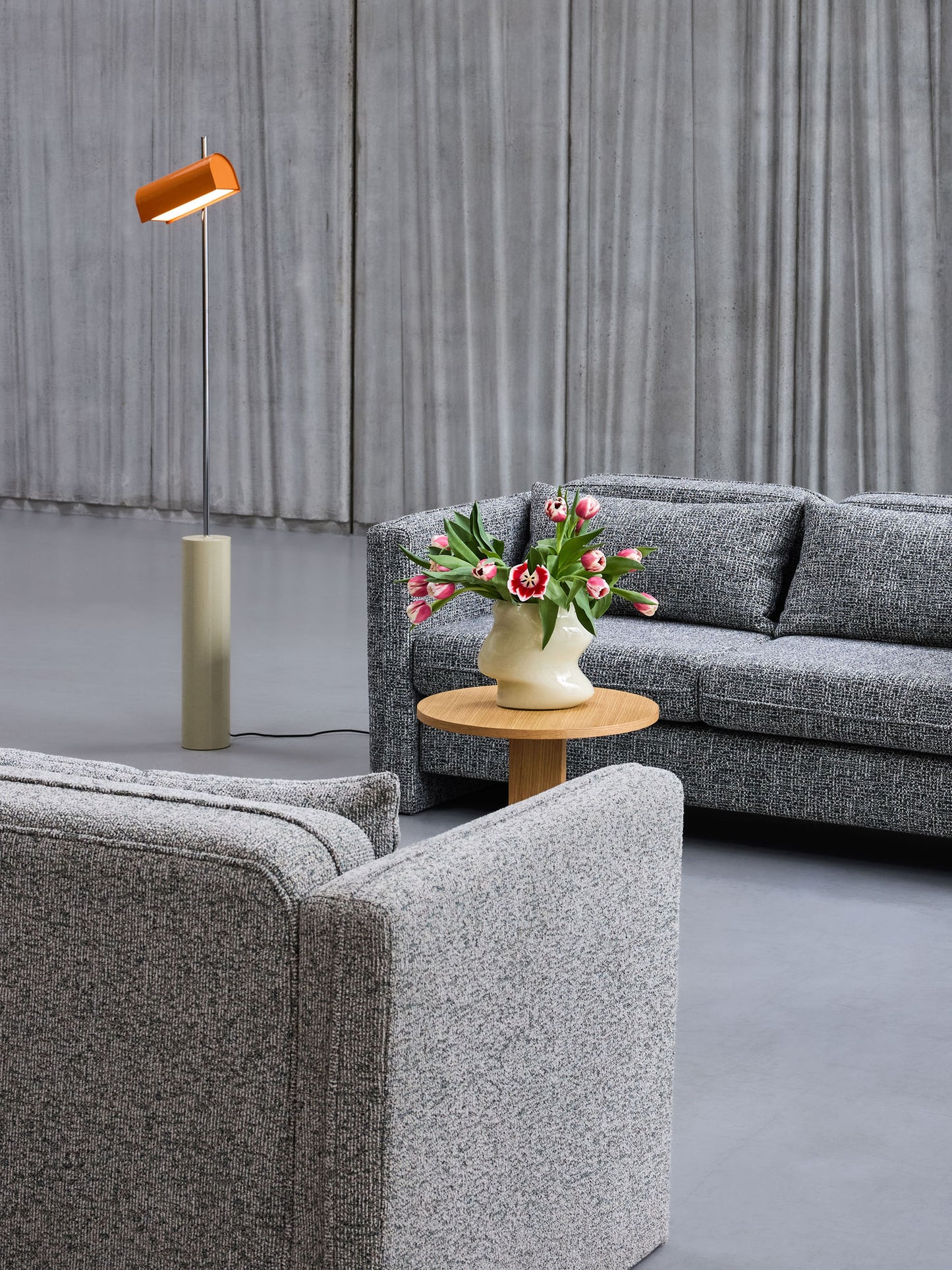 Hübsch Lote Vase Sandfarben