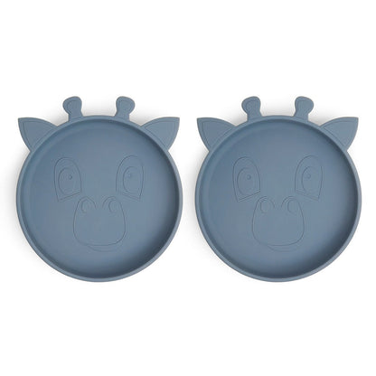 Akila Silikonteller 2er-Pack Giraffe