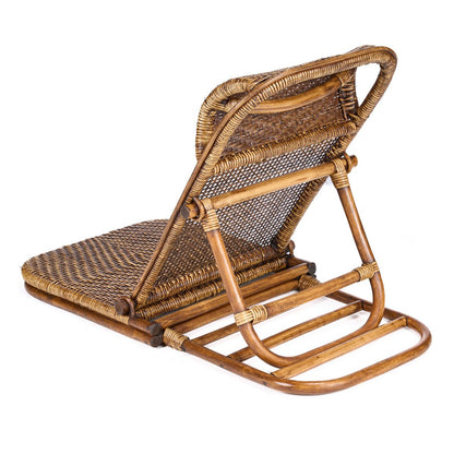 Die Rattan-Bodenliege – dunkles Walnussholz