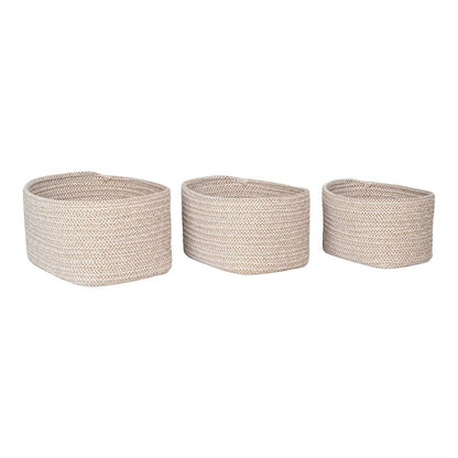 Cadima Aufbewahrungskörbe, Beige, 3er-Set