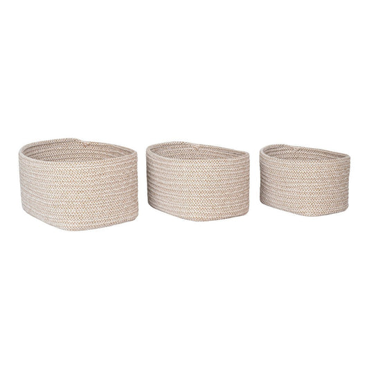 Cadima Aufbewahrungskörbe, Beige, 3er-Set