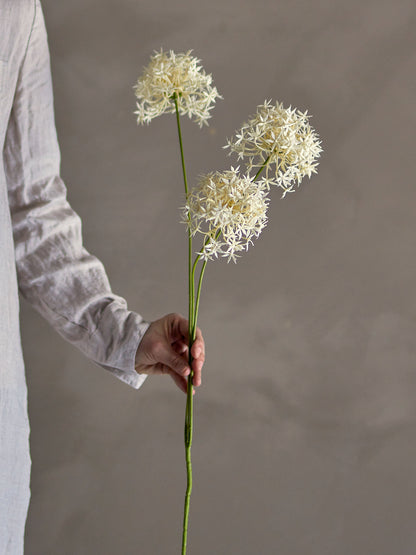 Bloomingville Allium Stiel, Weiß, Künstliche Blumen