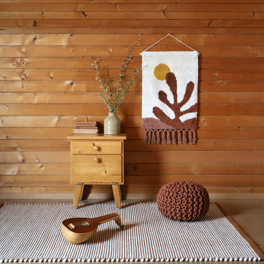BERGEN CARAMEL XS moderner Wollteppich