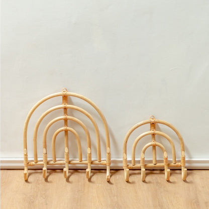 Rattan Garderobenhaken Beige  MAKU (2 Größen)