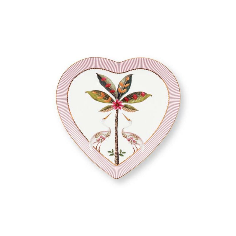 Pip Studio Teller Heart Shape Plates La Majorelle Pink 21.5cm