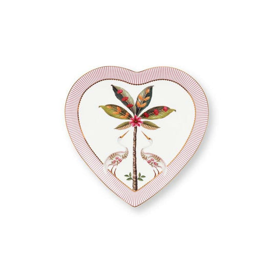 Pip Studio Teller Heart Shape Plates La Majorelle Pink 21.5cm