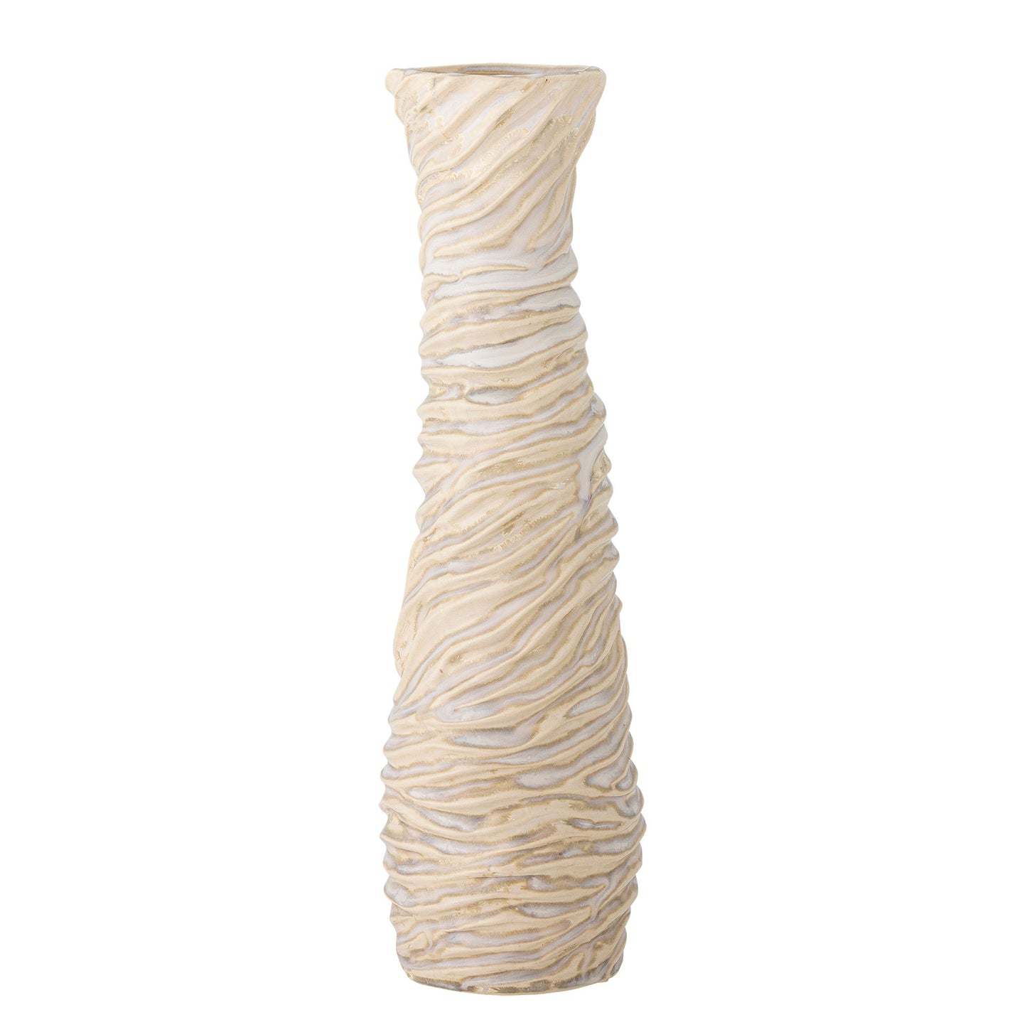 Bloomingville Damien Vase, Weiß, Steingut