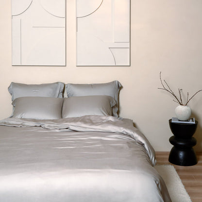 TENCEL™ – Satin-Kissenbezug Taupe