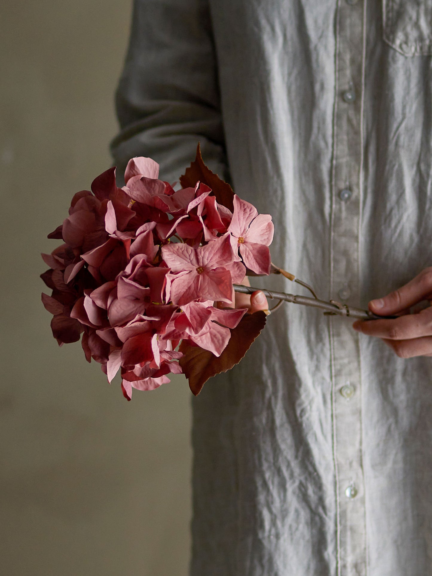 Bloomingville Hydrangea Stiel, Rose, Künstliche Blumen