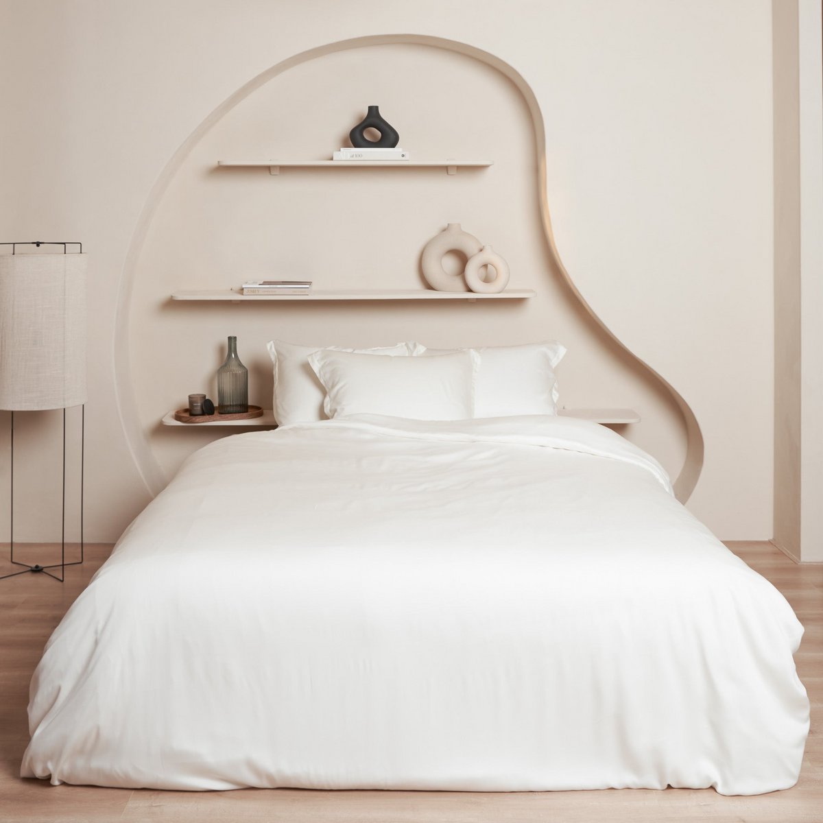 TENCEL™ – Satin-Bettbezug in gebrochenem Weiß