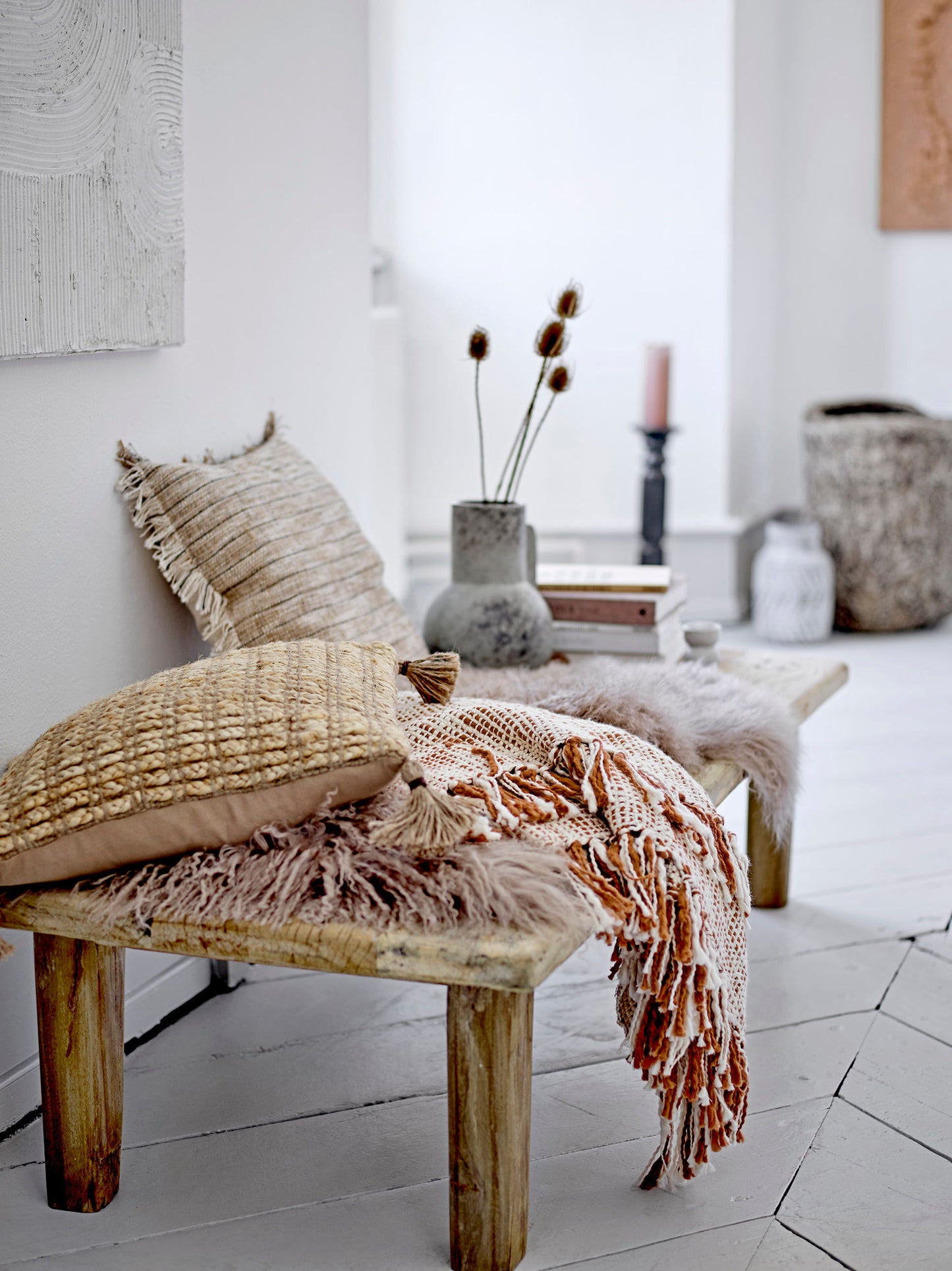 Bloomingville Tias Vase, Grau, Keramik