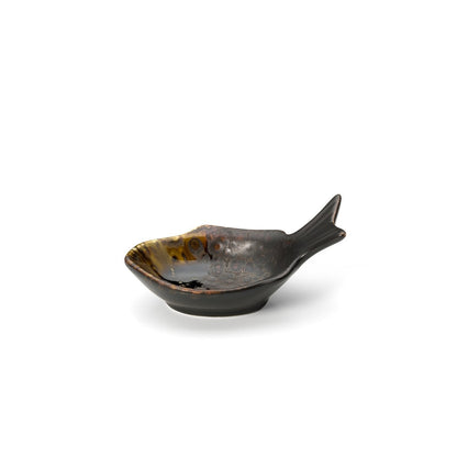 Die Merapi-Schale in Fischform – Braun – S