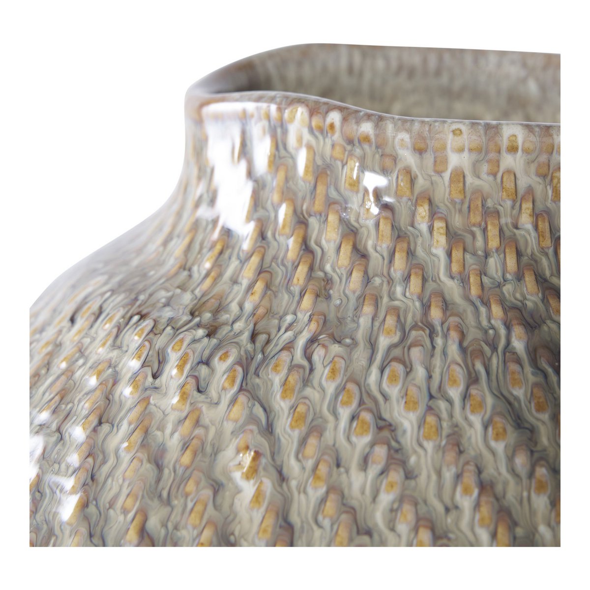 Vase aus Keramik weiß, beige