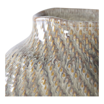 Vase aus Keramik weiß, beige