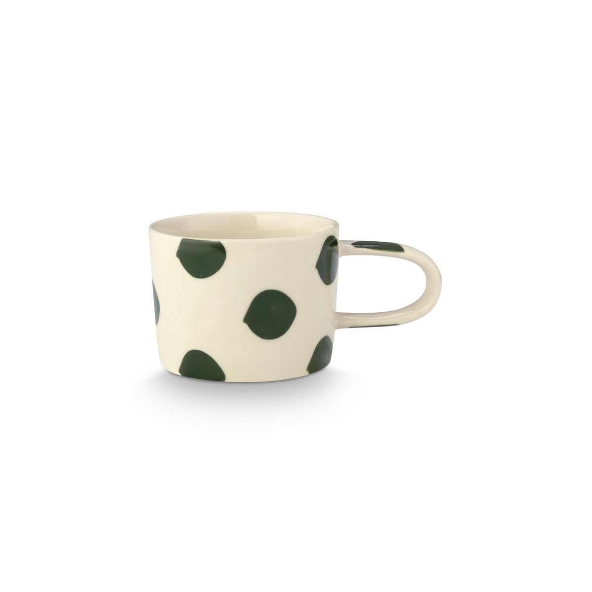 Mug with Ear Dots Dark Green 350ml
