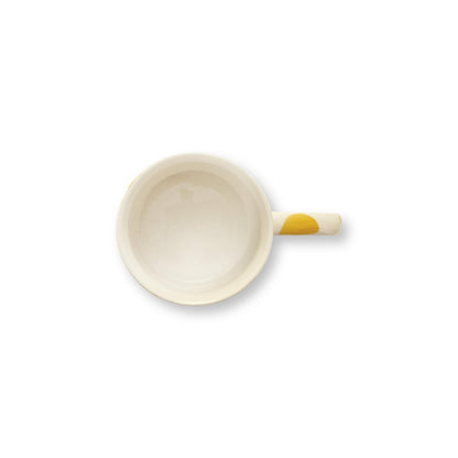 Mug with Ear Dots Yellow 350ml