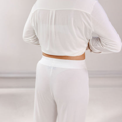TENCEL™ Pyjama-Set Damen Off White