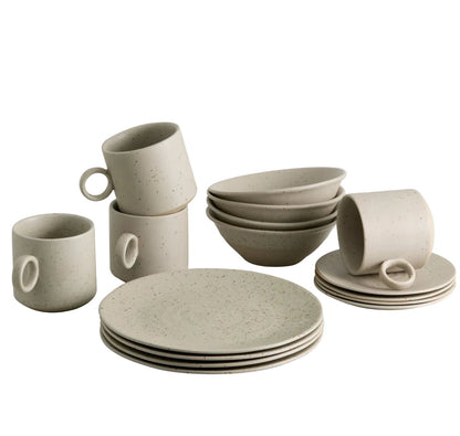 Nordal GRAINY Frühstücksset 16-teilig - sand