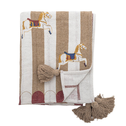Bloomingville Merry-go-round Decke, Bunt, Recycelte Baumwolle