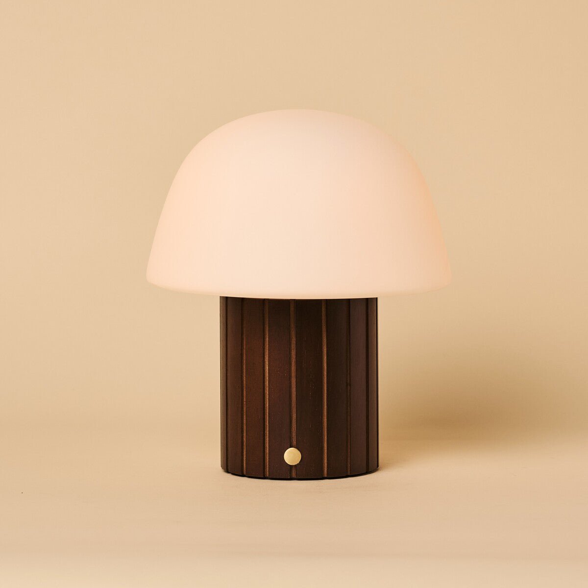 Etienne Dunkelbraune wiederaufladbare Tischlampe