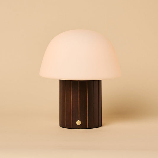 Etienne Dunkelbraune wiederaufladbare Tischlampe