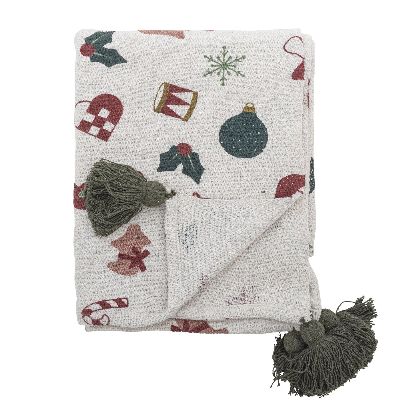 Bloomingville Yule Decke, Natur, Recycelte Baumwolle