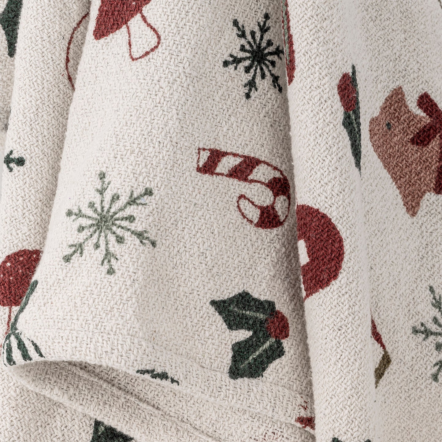 Bloomingville Yule Decke, Natur, Recycelte Baumwolle