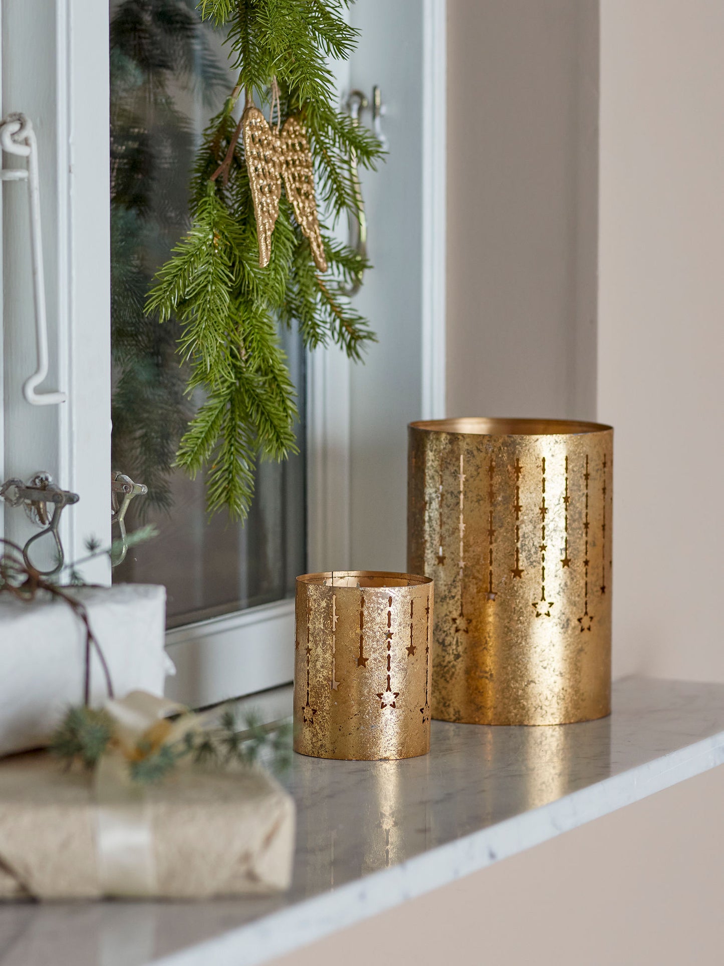 Bloomingville Mista Teelichthalter, Gold, Metall