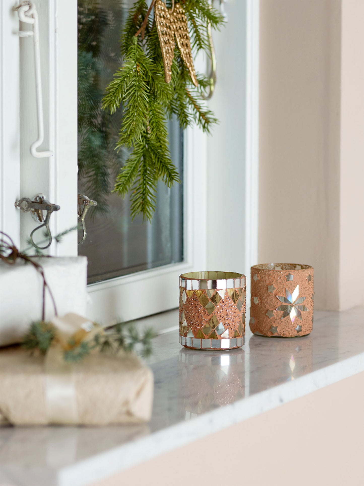 Bloomingville Miya Teelichthalter, Natur, Glas