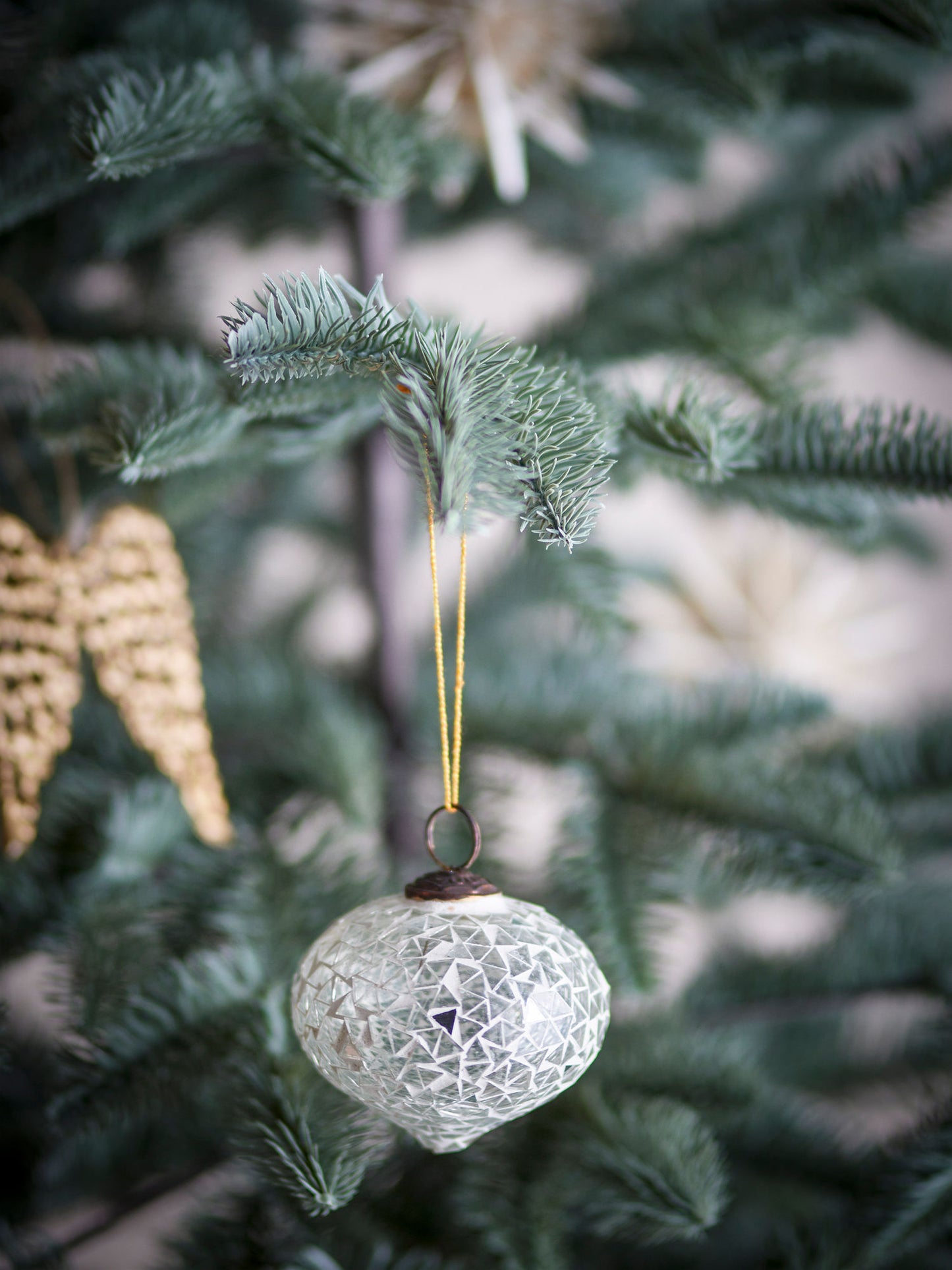 Bloomingville Nadine Ornament, Weiß, Glas