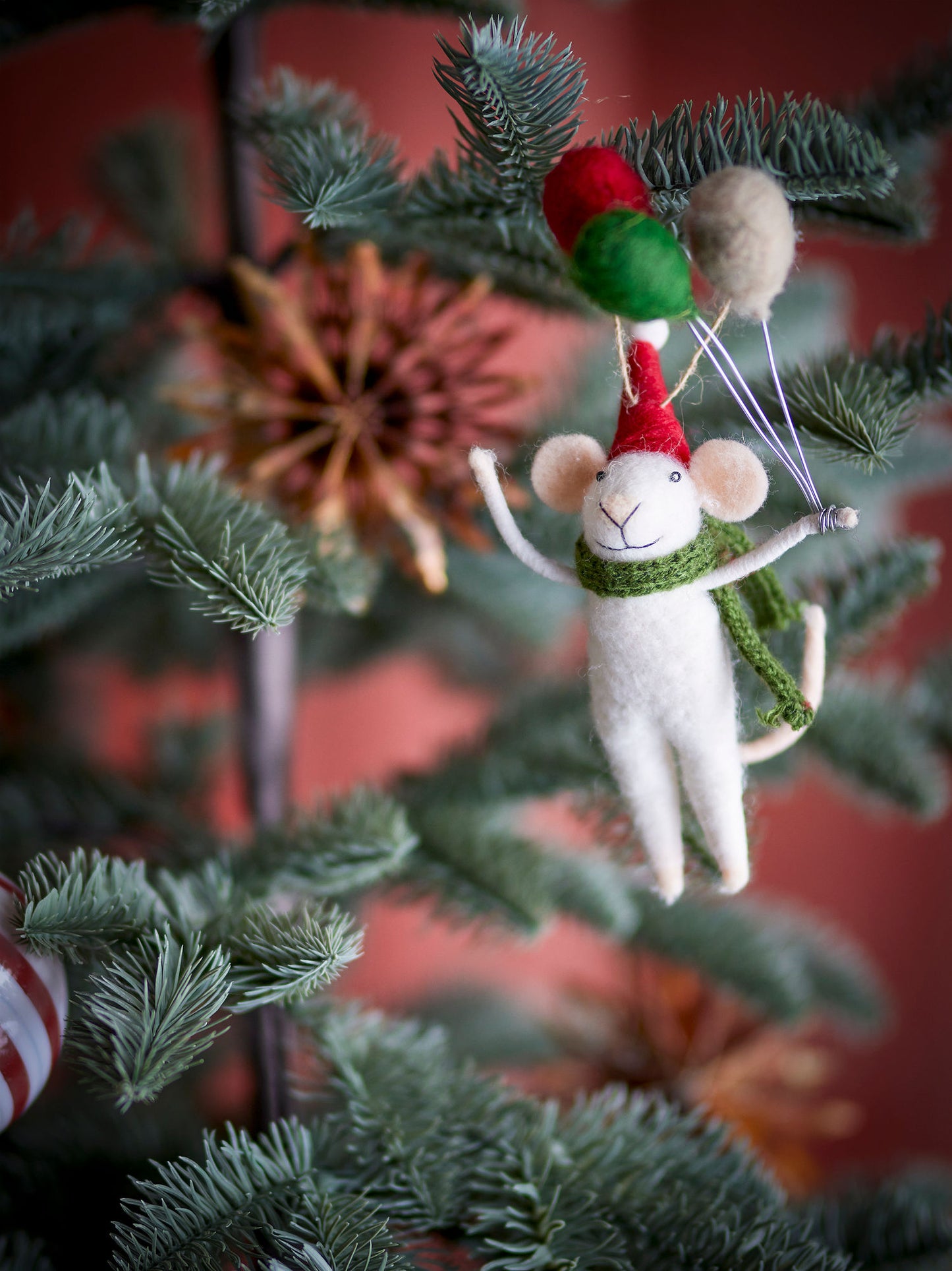 Bloomingville Peo Ornament, Weiß, Wolle
