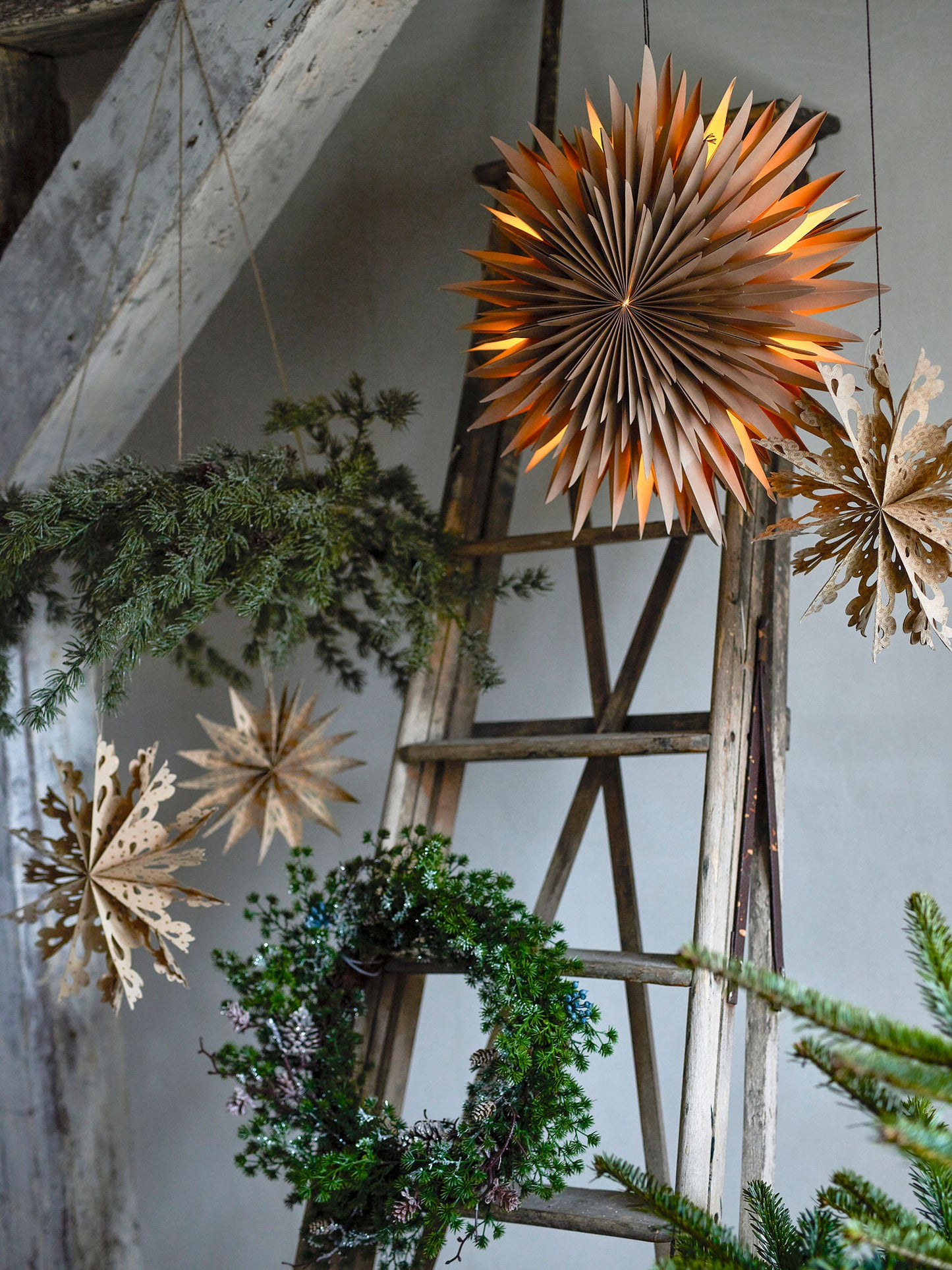 Bloomingville Cedar Kranz, Grün, Künstliche Blumen