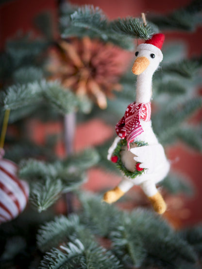 Bloomingville Arlo Ornament, Weiß, Wolle