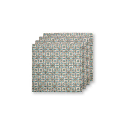 Set/4 Napkins Blooming Tales Bustani Khaki-Blue 40x40cm