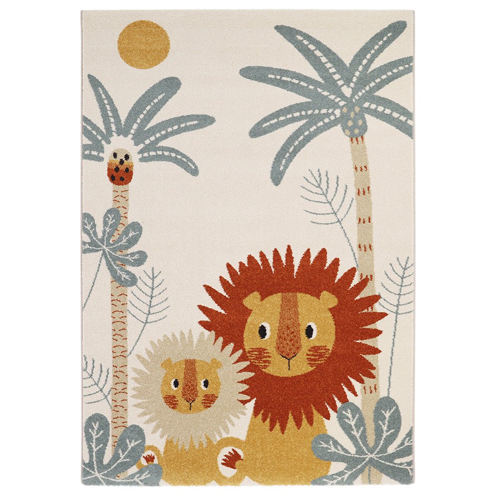 MAMALOVE Kinderteppich mit kleinen Löwen