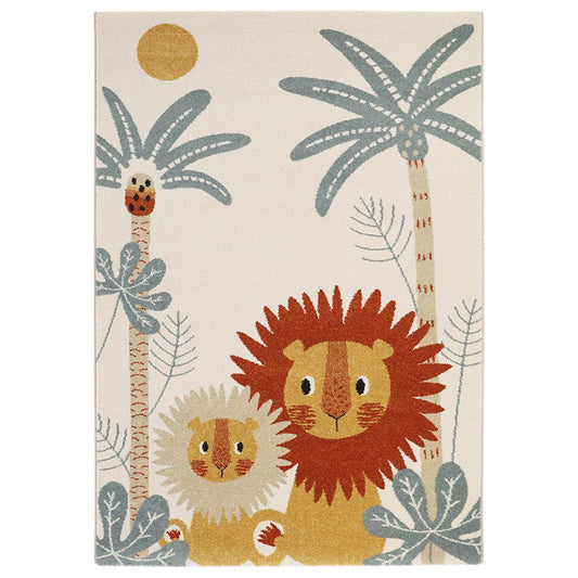 MAMALOVE Kinderteppich mit kleinen Löwen
