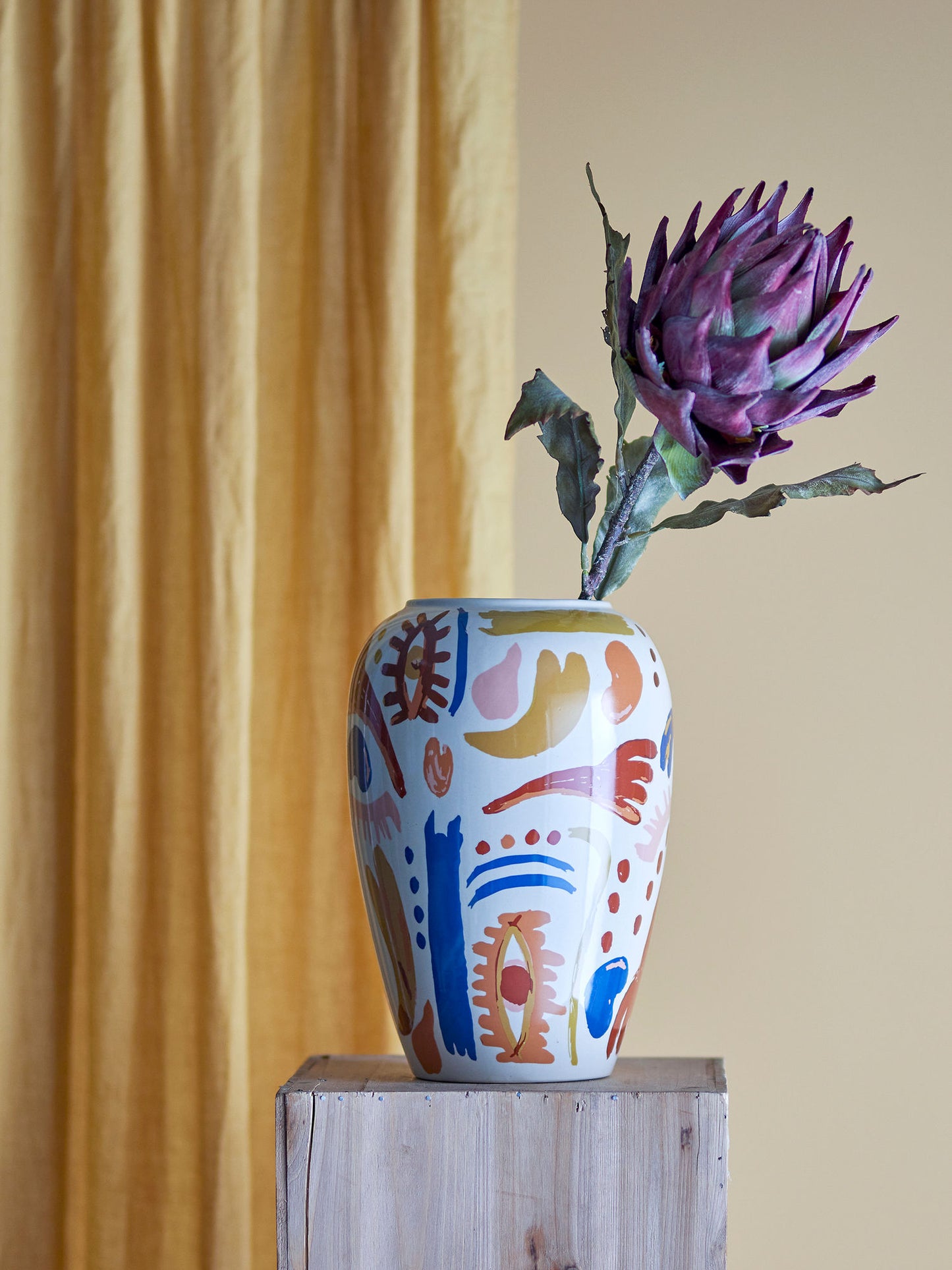 Bloomingville Horus Vase, Bunt, Steingut