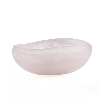 Die Resin Organic Bowl – Rosa Weiß – L