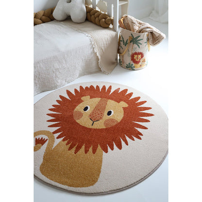Runde Kinder Teppich kleiner Löwe Tiaggo